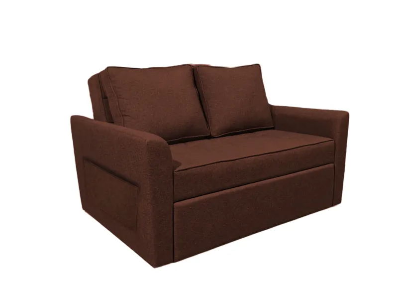Zenith 2 Seater Sofa Cum Bed in Rustic Ruby